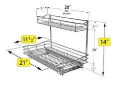 Pull Out Under Sink Kitchen and Cabinet Organizers
