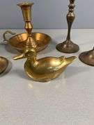 Brass Candlesticks and Decorative Items