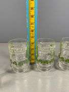 5 Irish Coffee Glass Mugs with Shamrock Design