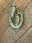 Horse Head Door Knocker and Tack Room Sign