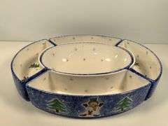 Studio Nova Frosty Snowman Divided Serving Dish Set