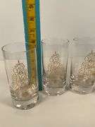 4 Clear Glasses with Gold ‘A Very Merry Christmas’ Design