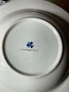 L. Godinger & Co. Porcelain Divided Serving Dish and Bowl With Blue Floral Pattern
