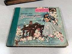 Six Vintage Record Albums with 78 RPM Records