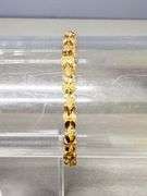 14k Gold Flower Bracelet, 7 Inches, 5.81g