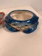 Ceramic Oyster Platter and Crab-Themed Bowl