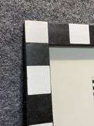Framed Artwork by Connie Kluck with Black and White Checkerboard Border
