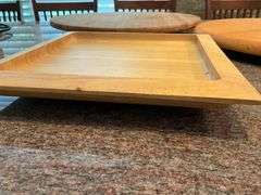Three Wooden Lazy Susans with Largest Measuring 18 Inches Round