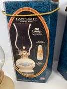 Lamplight Victoria Rose Oil Lamps with Original Boxes