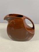Fiesta Brown Disk Water Pitcher 7”