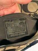 Coach Canvas Tote Bag with Signature Design and Dual Handles