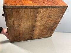 Wooden Four-Drawer Card Catalog with Brass Hardware