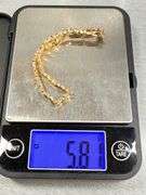 14k Gold Flower Bracelet, 7 Inches, 5.81g