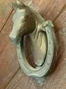 Horse Head Door Knocker and Tack Room Sign