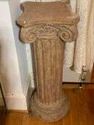 Hollow Decorative Pedestal With Fluted Column and Ornate Capital