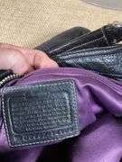 Coach Black Leather Handbag With Chain Straps