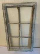 Decorative Wooden Window Frame and Metal-Wood Sign