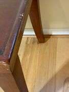 Wooden Side Table with Raised Edge Trim