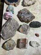Stones, Minerals, and Crystals with Polished Gemstones Set