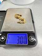 18k Gold Textured Earrings, 3.00 Grams