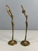 Vintage Brass Ballerina Figurines