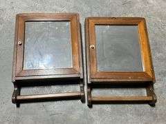 Wooden Wall-Mounted Mirrors With Integrated Towel Bars