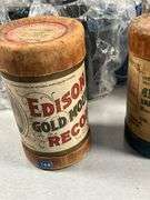 40 Edison Cylinder Phonograph Records Some With Original Canisters