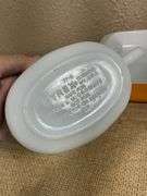 Pyrex Milk Glass Gravy Boat and Orange Baking Dish