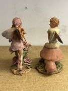 Fairy Figurines with Floral and Mushroom Bases