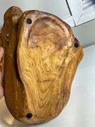 Carved Wooden Bowl Signed by T. Johnson