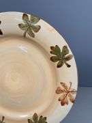 4 Pottery Barn Harvest Plates with Leaf Motif