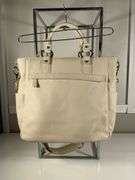Nordstrom Cream Leather Tote Bag With Removable Strap