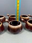 8 McCoy Stoneware Soup Bowls With Handles