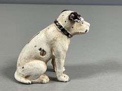 Cast Iron Dog Bank with Collar Design