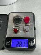 Four Sterling Silver Rings, Marked 925, Sizes 6, 7, and 8