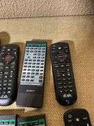 8 Assorted Remote Controls Including Sony, Dish Network, and Others