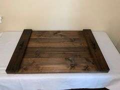 Handmade Wooden Stove Cover with Handles