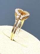 14K Yellow Gold Rings With 1/10 Ct Diamond Accents per Band