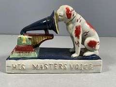 His Master’s Voice Ceramic Figurine of Dog and Gramophone