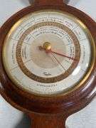 Taylor Mahogany Wall Stormoguide and Thermometer with Inlay Decoration