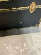Vintage-Style Black Trunk With Metal Hardware