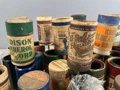 40 Edison and Cylinder Phonograph Records With Containers