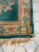 Floral Design Area Rug With Fringe