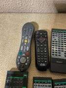 8 Assorted Remote Controls Including Sony, Dish Network, and Others