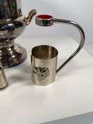 Silver Toned Wine Cooler Set with Corkscrew and Wine Holder/Pourer