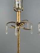 Gold and Silver Colored Table Lamps with Crystal Accents