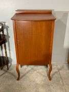 Larkin 1920s Wooden Music Cabinet with Interior Shelves