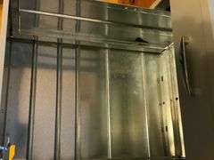 Gray Metal Three-Drawer Filing Cabinet With Key