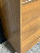 Mid-Century Modern Wooden Chest with Four Drawers and Tapered Legs