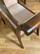 Wooden Loveseat Bench With Inlay Design and Upholstered Seat